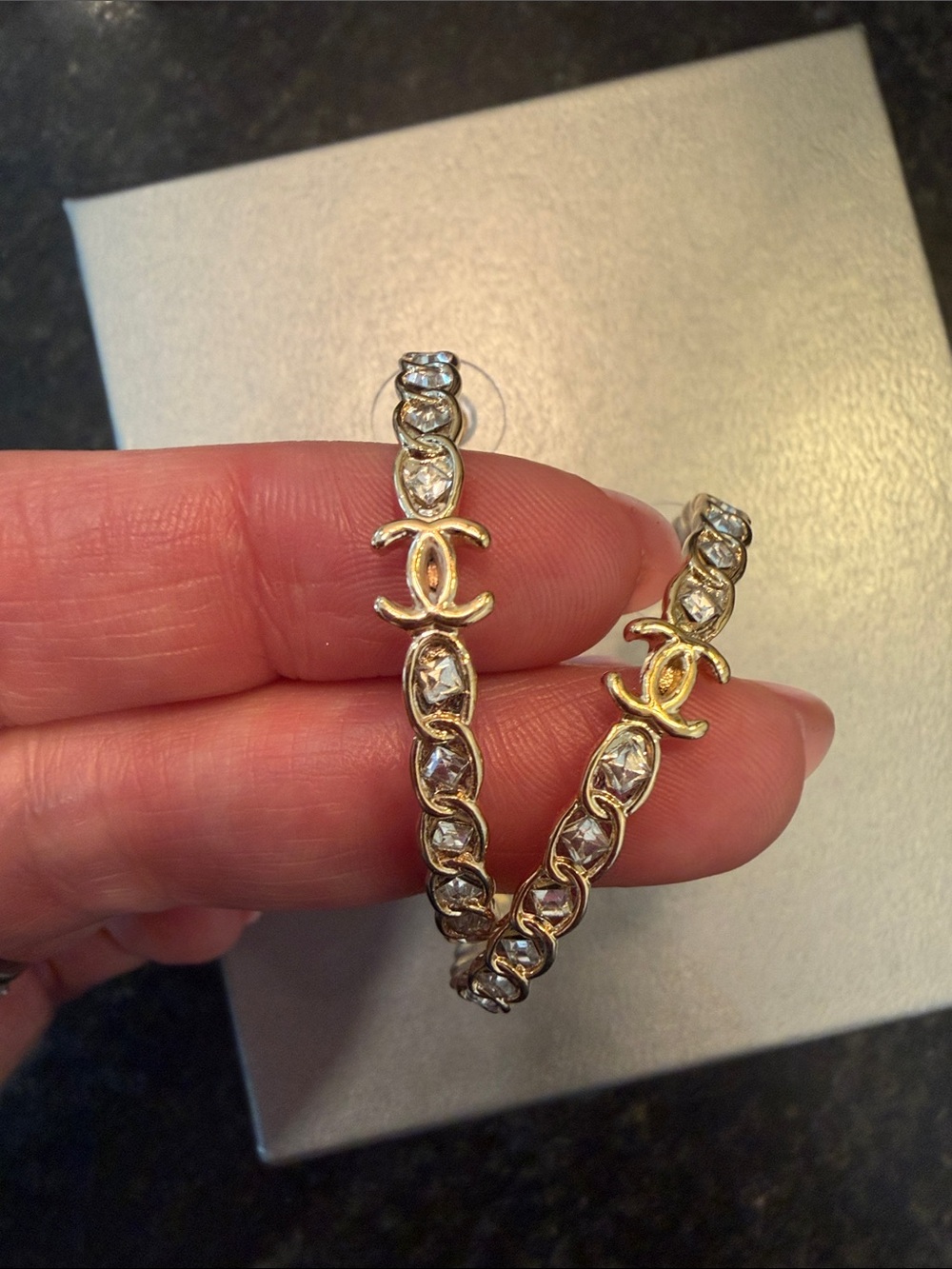 Chanel hoop earrings- NWT - Picture 1 of 4